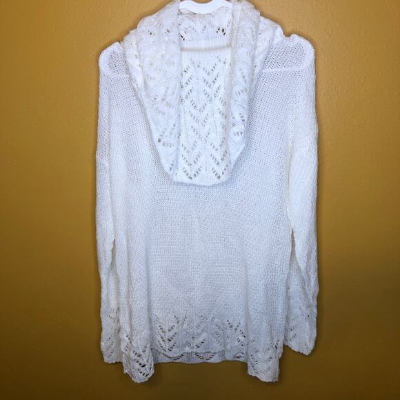 New Directions White Scarf Neck Sweater, XL - Picture 1 of 6